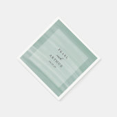 コースタルシックでミュートされた緑のエレガントな結婚式 スタンダードカクテルナプキン (角)