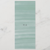 コースタルシックでミュートされた緑のエレガントな結婚式 メニュー (裏面)