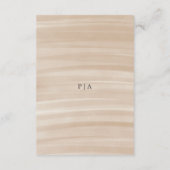 コースタルシックサンディニュートラルエレガントな結婚式 エンクロージャーカード (裏面)