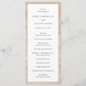 コースタルシックサンディニュートラルエレガントな結婚式 プログラム (正面)
