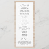 コースタルシックサンディニュートラルエレガントな結婚式 プログラム (裏面)