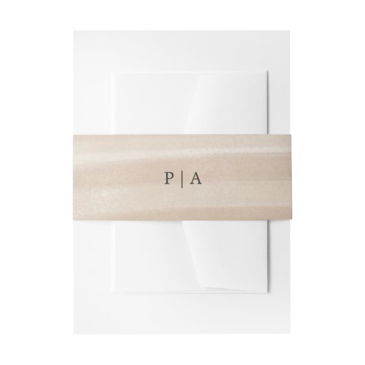 コースタルシックサンディニュートラルエレガントな結婚式 招待状ベリーバンド (正面例)