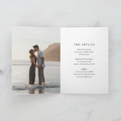 コースタルシックサンディニュートラルエレガントな結婚式 招待状 (内部)