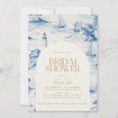 コースタルシックトイレデジュイブライダルシャワー 招待状 (正面)