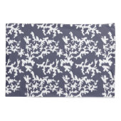 コースタルシックハンプトンズブルー&ホワイトコーラルリーフ 枕カバー (裏面)