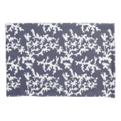 コースタルシックハンプトンズブルー&ホワイトコーラルリーフ 枕カバー (正面左)