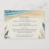 コースタルシックビーチウォーター結婚カラーの詳細 エンクロージャーカード (正面)
