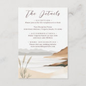 コースタルシックビーチウォーター結婚カラーの詳細 エンクロージャーカード (正面)