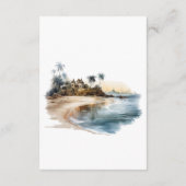 コースタルシックビーチ結婚式ゲスト詳細 エンクロージャーカード (裏面)