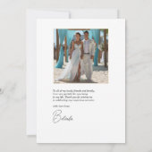 コースタルシックビーチ結婚式写真 サンキューカード (裏面)