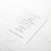 コースタルシックフォイル結婚式の招待白黒 箔招待状 (回転した状態)