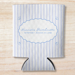 コースタルシックブルーバチェロレッテサースクカーシェル 缶クーラー