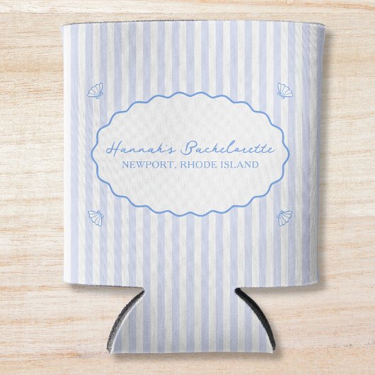 コースタルシックブルーバチェロレッテサースクカーシェル 缶クーラー