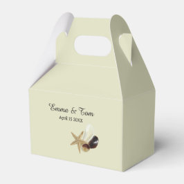 コースタルシックミニマリストビーチ結婚式 フェイバーボックス