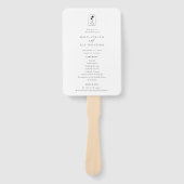 コースタルシックモノグラム結婚式 プログラム ハンドファン