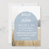 コースタルシック結婚式招待状と写真 招待状 (正面)