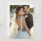 コースタルシック結婚式招待状と写真 招待状 (裏面)