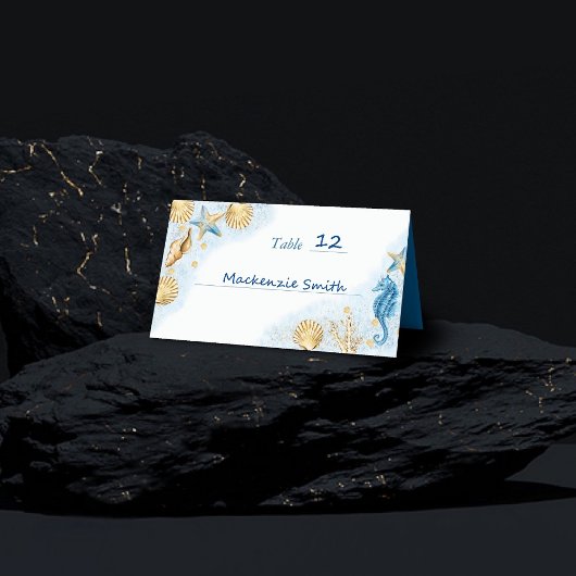 コースタルシック |コーラルモダンリーフ プレイスカード