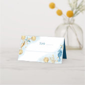 コースタルシック |コーラルモダンリーフ プレイスカード (正面)