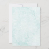 コースタルシック |ティール(緑がかった色)とコーラルリーフフォト結婚ズ サンキューカード (裏面)