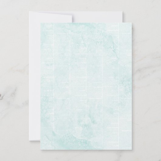 コースタルシック |ティール(緑がかった色)とコーラルリーフフォト結婚ズ サンキューカード (裏面)