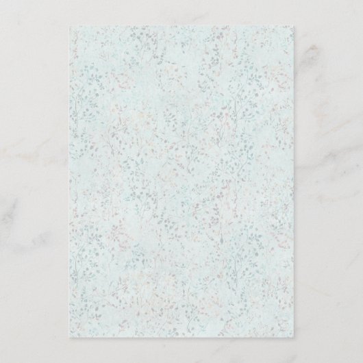 コースタルシック |ティール(緑がかった色)グリーンとコーラルリーフパーティー メニュー (裏面)