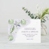 コースタルシック |パープルグリーン航海のの結婚写真 招待状 (スタンド正面)