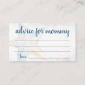 コースタルシック |ブルー金ゴールドコーラルリーフシャワーアドバイス エンクロージャーカード (正面)