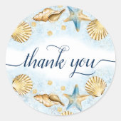 コースタルシック |モダンコーラルリーフ ラウンドシール (正面)