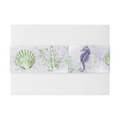 コースタルシック |紫とライムグリーンのパーティー 招待状ベリーバンド (裏面例)