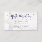 コースタルシック |紫と緑のレジス航海のトリ エンクロージャーカード (正面)