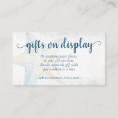 コースタルシック |青い金ゴールドのヒトデのギフトを展示 エンクロージャーカード (正面)