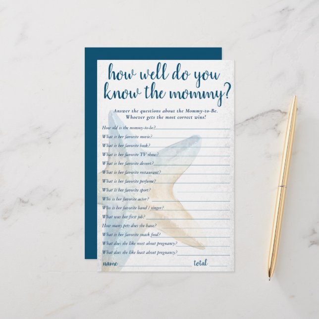 コースタルシック | Mommy Gameを知っているBlue Starfish (正面/裏面インサイチュ)