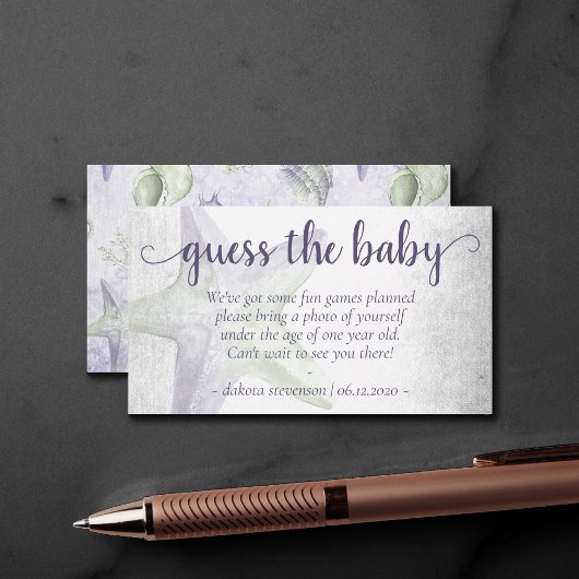 コースタルシック | Purple Starfish Guessフォトリクエスト エンクロージャーカード