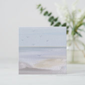 コースタルショアラインビーチウォーターカラーホリデーカード シーズンカード (スタンド正面)