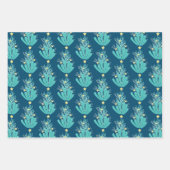 コースタルシーアンドグリーティングコーラルイニシャル ラッピングペーパーシート (正面)