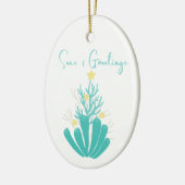 コースタルシーアンドグリーティングコーラルツリー セラミックオーナメント (左)