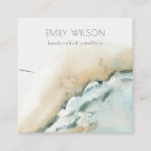 コースタルシーウェーブサンドビーチネックレスディスプレイ スクエア名刺 (正面)