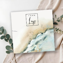 コースタルシーウェーブサンドビーチネックレスディスプレイ スクエア名刺