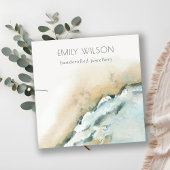 コースタルシーウェーブサンドビーチネックレスディスプレイ スクエア名刺