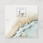 コースタルシーウェーブサンドビーチネックレスディスプレイ スクエア名刺 (正面)