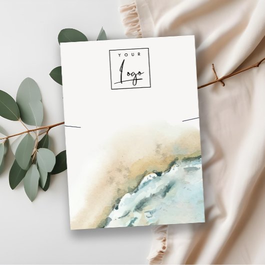 コースタルシーウェーブサンドビーチネックレスディスプレイ 名刺