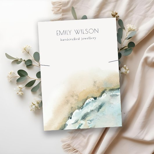 コースタルシーウェーブサンドビーチネックレスディスプレイ 名刺