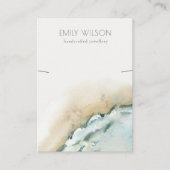 コースタルシーウェーブサンドビーチネックレスディスプレイ 名刺 (正面)