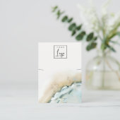 コースタルシーウェーブサンドビーチネックレスディスプレイ 名刺 (スタンド正面)