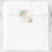 コースタルシーウェーブサンド航海のビーチ結婚ズ スクエアシール (バッグ)