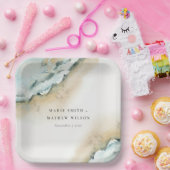 コースタルシーウェーブサンド航海のビーチ結婚ズ ペーパープレート (パーティー)