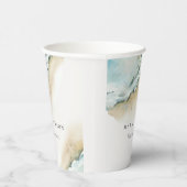 コースタルシーウェーブサンド航海のビーチ結婚ズ 紙コップ (右)