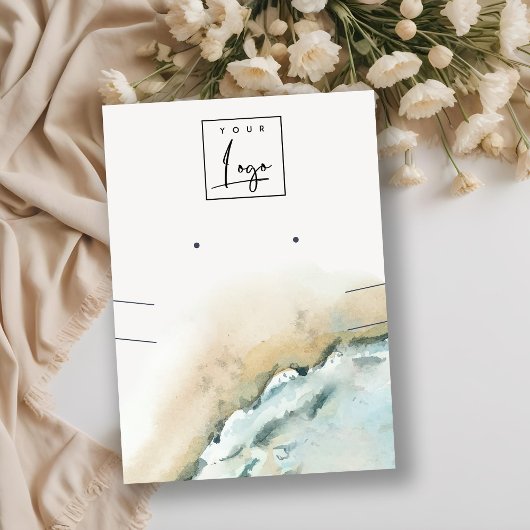 コースタルシーウェーブスサンドビーチイヤリングネックレス 名刺