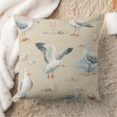 コースタルシーガル装飾用クッション クッション (ブランケット)